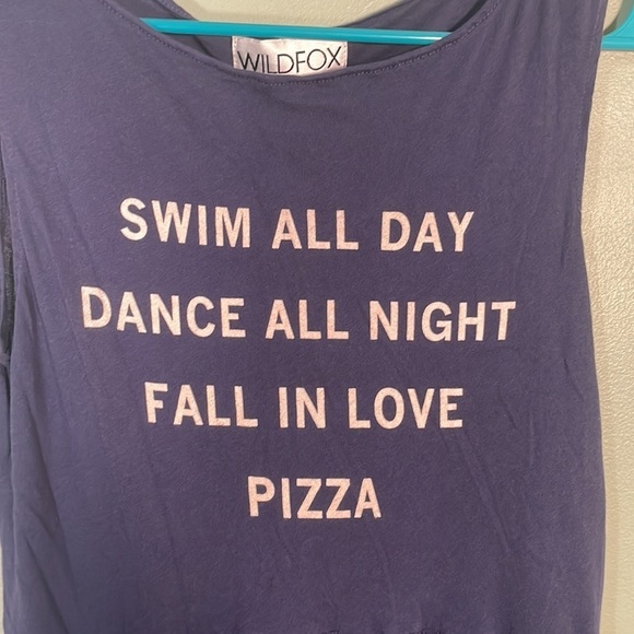 Wildfox Couture Pizza Party 90's Baby Doll Dress Blue size Small - Picture 4 of 7